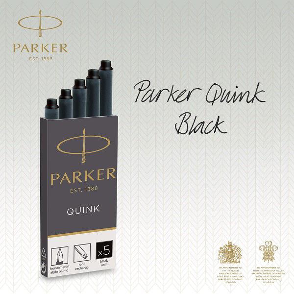 Картридж Parker Quink Z11 (CW1950382) черные чернила для ручек перьевых (5шт) фото 4