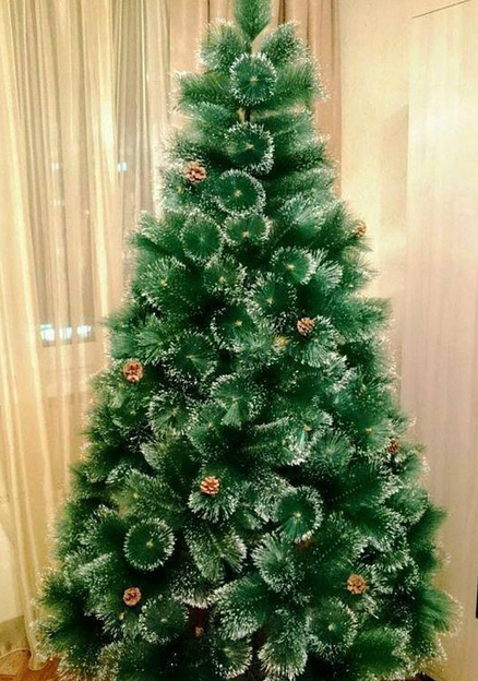 Ель искусственная напольная с живыми шишками опт фото 3
