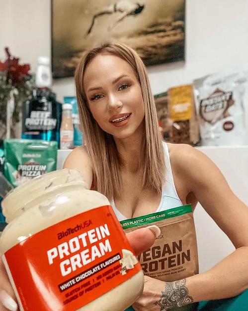 Шоколадная паста с протеином Protein Cream 400 г белый шоколад ОПТ фото 9