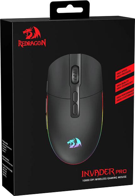 Мышь беспроводная REDRAGON 2.4G/проводная игровая 7+кн.колесо 10000dpi RGB черн. Invader Pro 71845 фото 8
