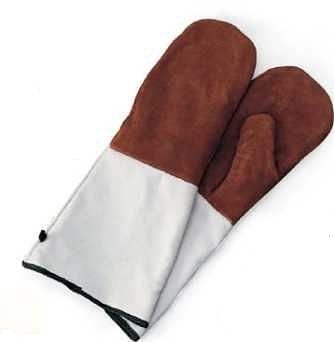 Рукавица термостойкая с 1-м выделенн. пальцем 42*14 см. (до +250°С) замша (пара) /1/ фото 1