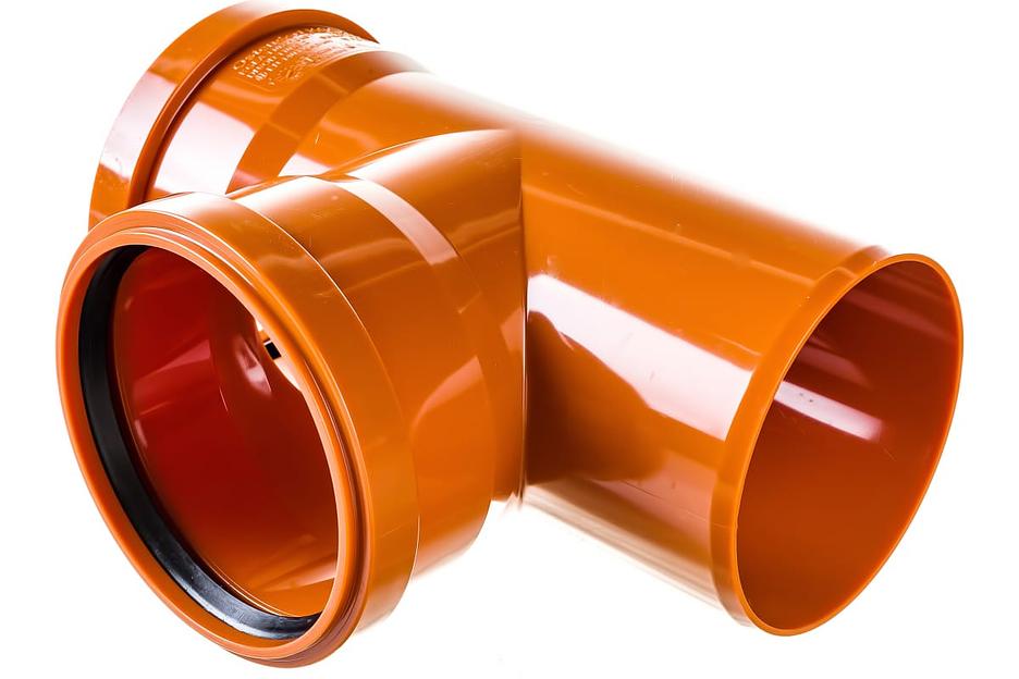 Тройник двухраструбный 87 град. 110 для наружной канализации фото 4