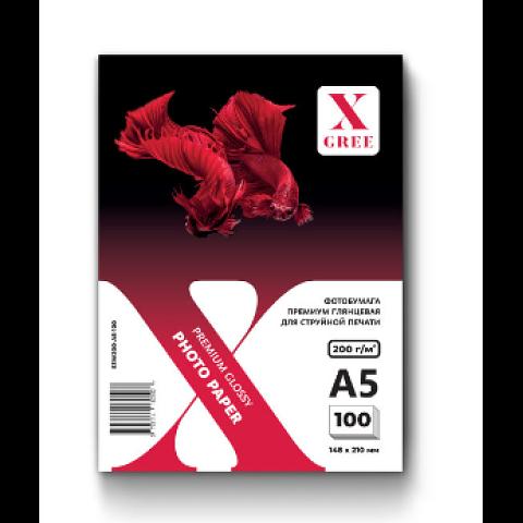 Фотобумага А5, 200 г/м2, 50л., глянцевая, X-GREE Премиум (53W200-А5-50) фото 1