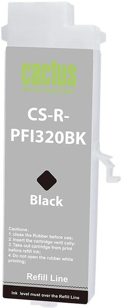 Картридж перезаправляемый струйный Cactus CS-R-PFI320BK PFI-320BK черный (260мл) для Canon imagePROGRAF TM-200/200MFP/205/300/300MFP/305/250/255/350/355 фото 1