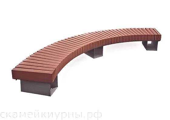 Металлическая радиусная скамейка «Дуга» ОПТ фото 1