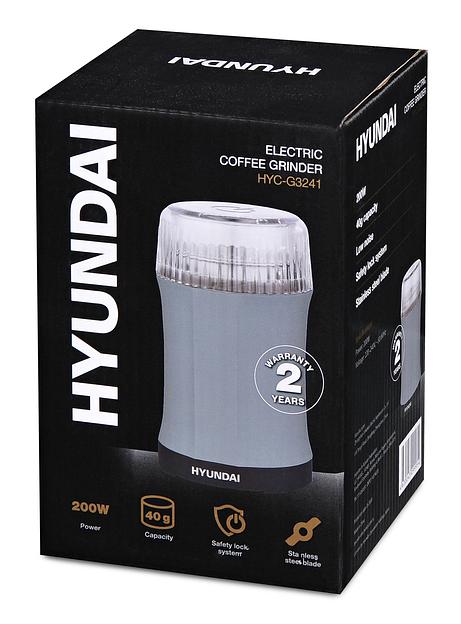 Кофемолка Hyundai HYC-G3241 200Вт сист.помол.:ротац.нож вместим.:40гр черный фото 7