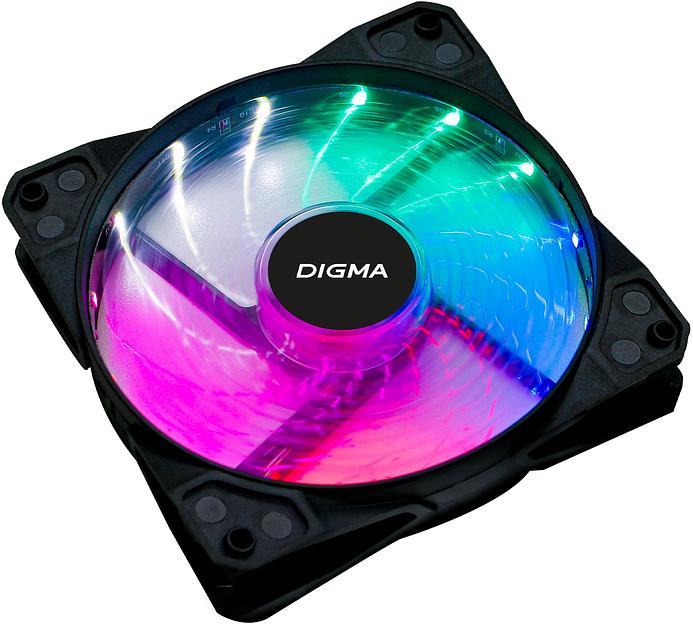 Вентилятор Digma DFAN-FRGB2 3-pin 4-pin(Molex)24dB 160gr LED Ret фото 3