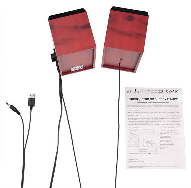 Колонки Оклик OK-161 2.0 темное дерево 6Вт фото 10