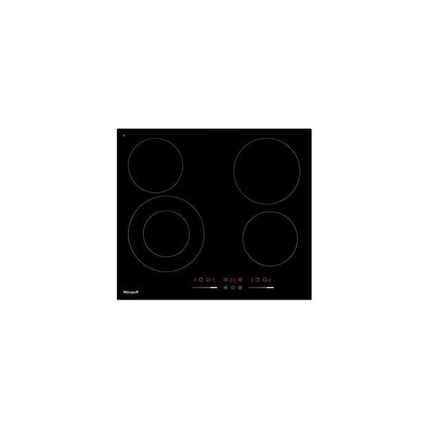 Электрическая варочная поверхность WEISSGAUFF HV 641 BSG, конфорок: 4 шт., стеклокерамика, независимая, черный фото 1