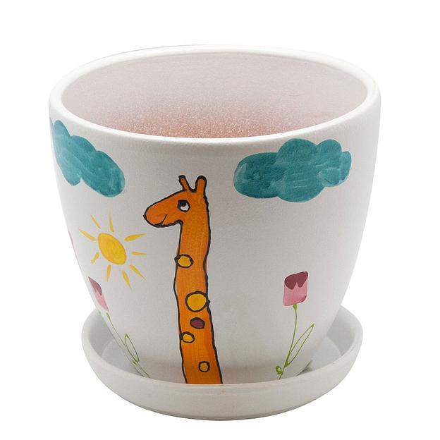 Керамический горшок с подставкой "Жираф", 2,4л., Д175 Ш175 В163 фото 1