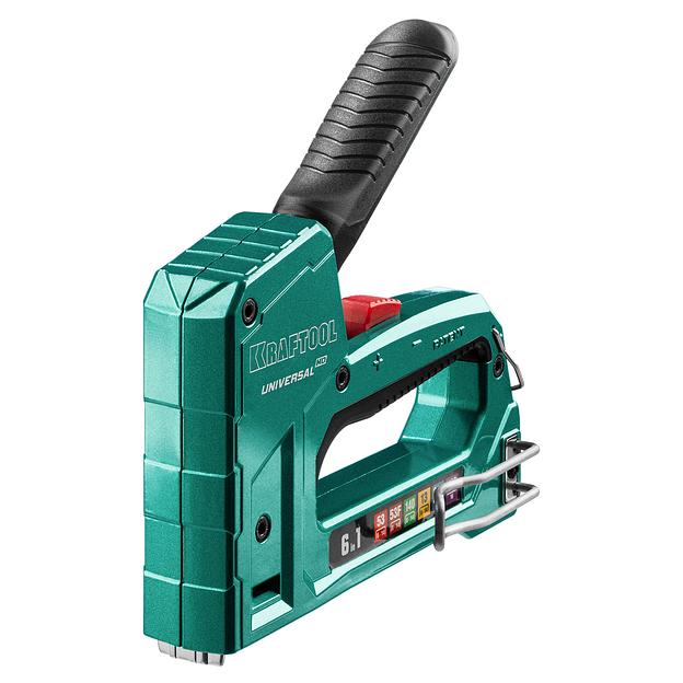KRAFTOOL Universal-HD, 6-в-1: 53 (A/10/JT21) 23GA (6 - 14 мм)/140 (G/11/57) 20GA (8 - 14 мм)/13/53F/300/500, универсальный алюминиевый степлер (3188) фото 8
