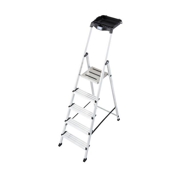 Стремянка Secury, 5 ступеней 100 мм, универсальная Multi-Grip полка фото 1