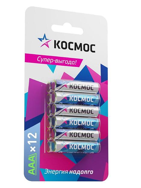 Элемент питания LR03 (АAA) 1.5V Alkaline 12BL, КОСМОС (KOCLR03BL12) фото 1