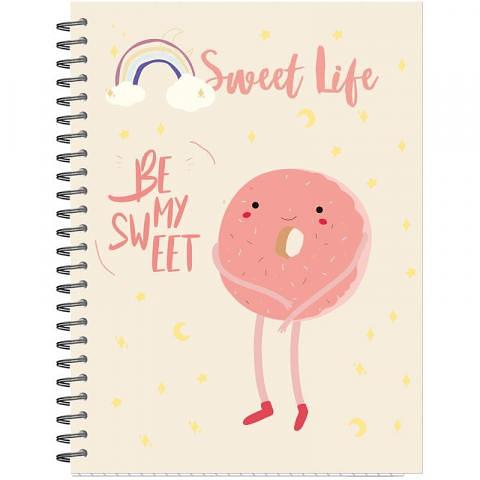 Бизнес-тетрадь на спирали А5, 96 л., клетка, Пончик, Attache Selection Sweet Life фото 1