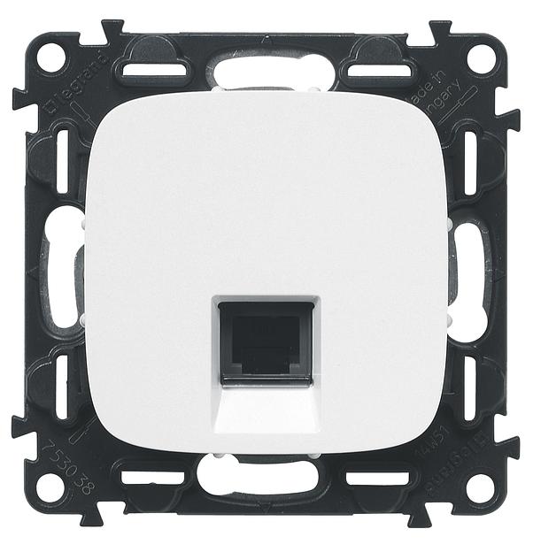 Valena ALLURE. Лицевая панель для одиночных телефонных/информационных розеток. Белая Legrand 755415 фото 1