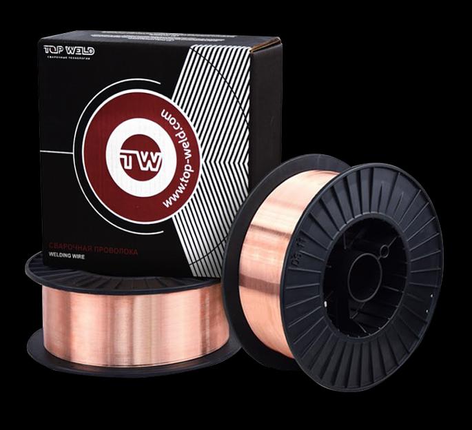 Проволока сварочная омедненная Top Weld ER70S-6 1,2 мм 5 кг опт фото 2