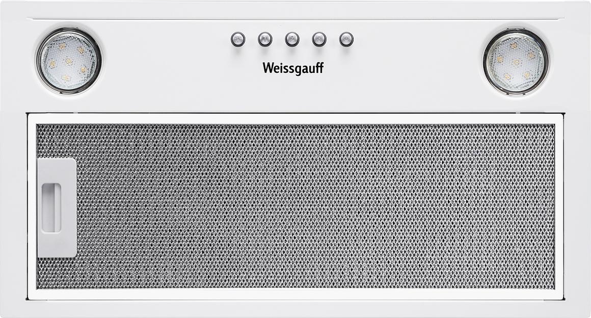 Вытяжка встраиваемая Weissgauff Alpha 45 PB WH белый управление: кнопочное (1 мотор) фото 3