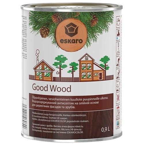 Водоразбавляемый антисептик на масляной основе "Eskaro Good Wood" бесцветный 0,9л фото 1