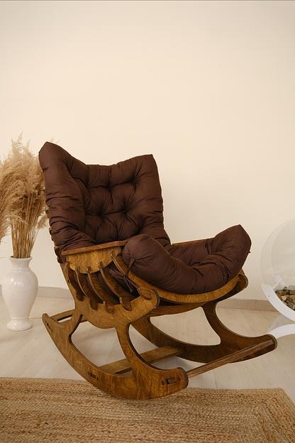 Кресло-качалка из дерева фото 2