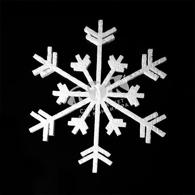 Снежинки пенопласт 200 мм 7 набор 12 шт фото 7