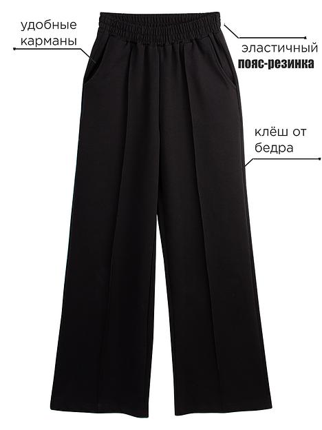 Брюки для девочки Соль&Перец чёрный, арт.SP2001 ОПТ фото 2