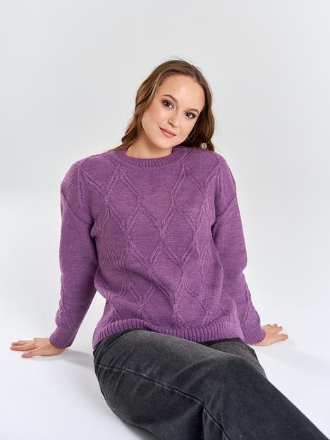 Джемпер женский «Звезда» сиреневый ОПТ фото 4