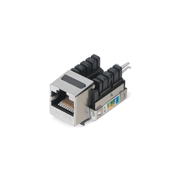 Модуль WRline (WR-KJ-RJ45-C5E-SH-90) информ. KeystoneRJ45 1 кат.5E FTP черн. фото 1