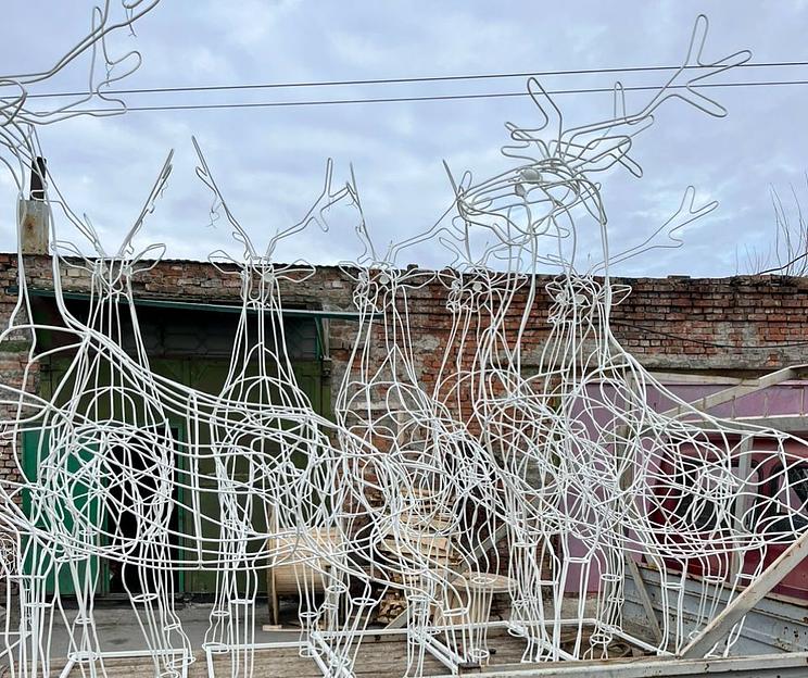 Металлическая фигура 3D «Олень» ОПТ  фото 1