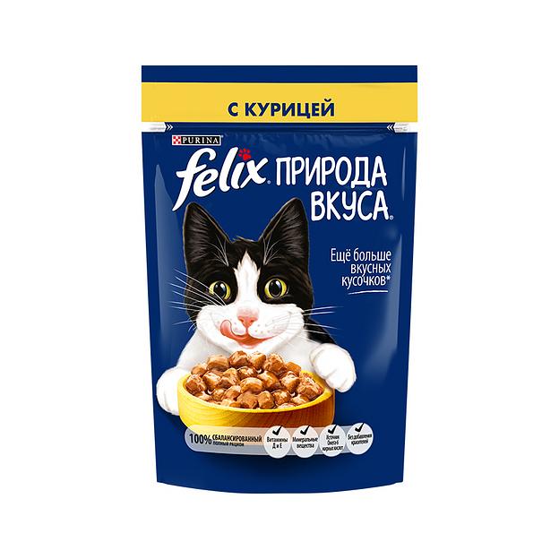 Влажный корм для кошек Felix® Природа вкуса с курицей в соусе, 85 г фото 1