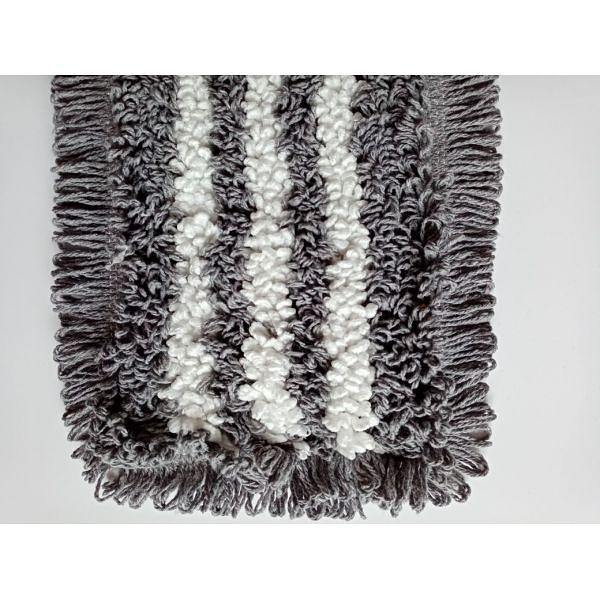 Моп Комби серый, тафтинговый, хб/пэ+микрофибра, 40 см, карман-язык, NV114 фото 2