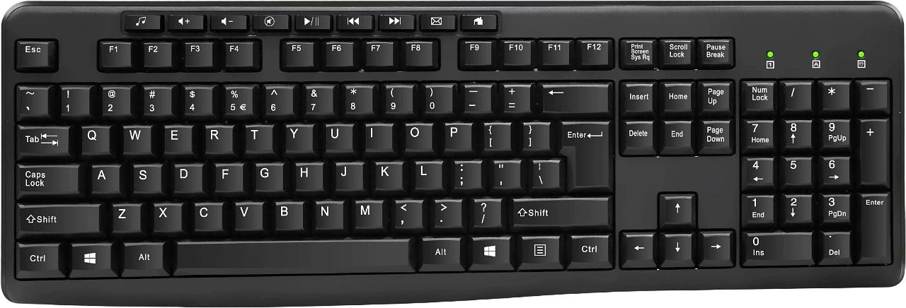 Клавиатура Оклик 305M черный USB Multimedia (1659987) фото 1