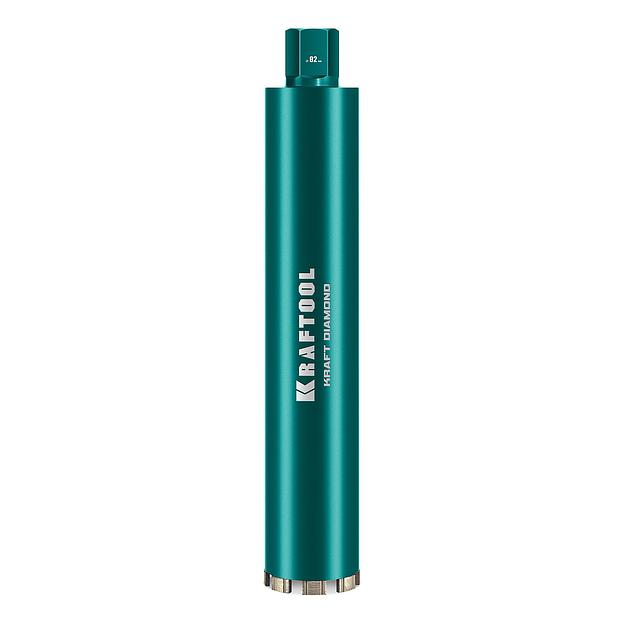 KRAFTOOL DIAMOND 82 мм (450 мм, 1 1/4″, лазерная сварка, сухое сверление с микроударом), алмазная коронка по железобетону (29825-082) фото 1