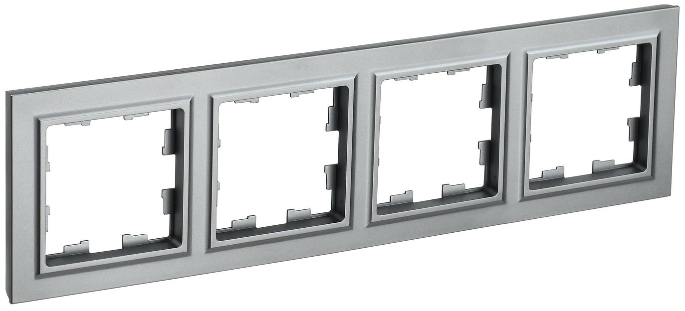 BRITE Рамка 4 поста РУ-4-БрС сталь фото 1