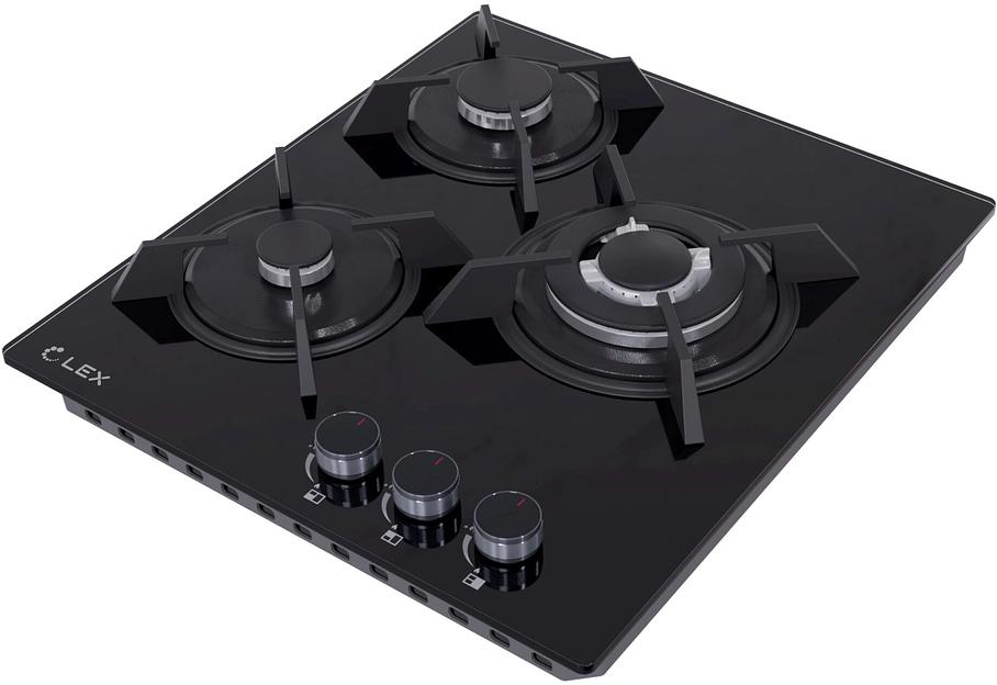 Газовая варочная поверхность Lex GVG 433 BBL черный фото 2