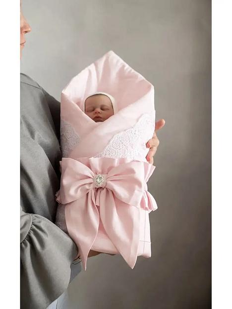 Конверт-одеяло на выписку, Нежно-розовый фото 2