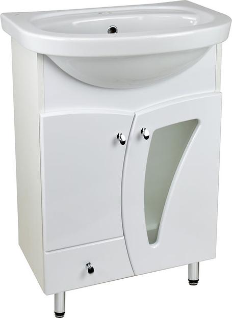 Тумба Ирэн 58 DORATIZ 9912.437, белая, под умывальник Интакт с ящиком фото 1