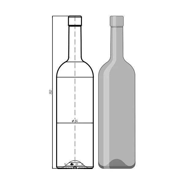 Стеклотара 207-АО.1-1-1000 мл-B6 «Стандарт» ОПТ фото 1