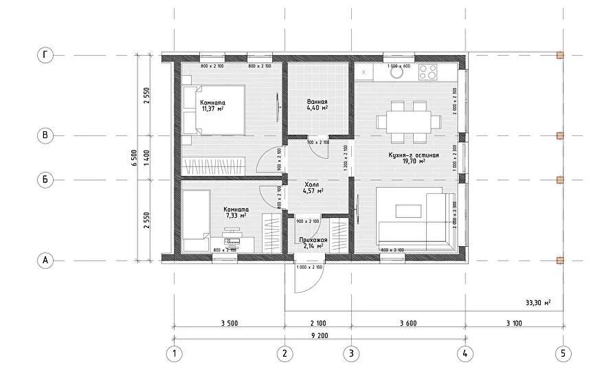 Строительство каркасного дома по проекту «Оля» фото 5