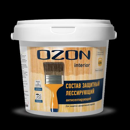 Антисептический защитный лессирующий лак для дерева OZON ЛА-0,9 опт фото 1