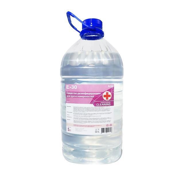 Средство дезинфицирующее для рук и поверхностей E-30 ПЭТ 5л фото 1