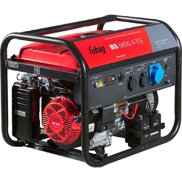 FUBAG BS 6600 A ES Электростанция бензиновая [641692] {Электростартер, 6.6 кВа/6.0 кВт, 230 В, 420 объем см3, 8,0/10,9 кВт, л.с., 78 дБ 7м, Время работы 3/4 нагрузки 9.5ч, 25 л бак, 86.6 кг} фото 1
