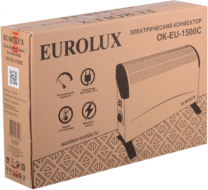 Конвектор Eurolux ОК-EU-1500C белый, 1500 Вт, 20 м2, термостат фото 8
