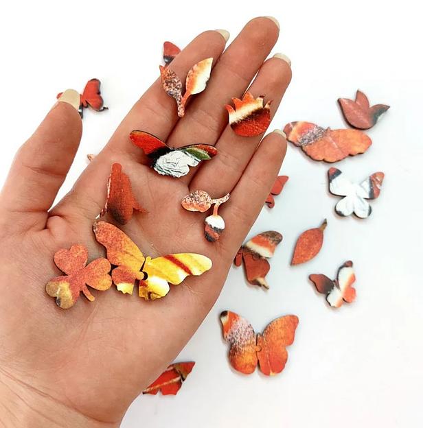 Деревянные пазлы «Павлиногазка атлас» L 54×27 см 218 деталей фото 5