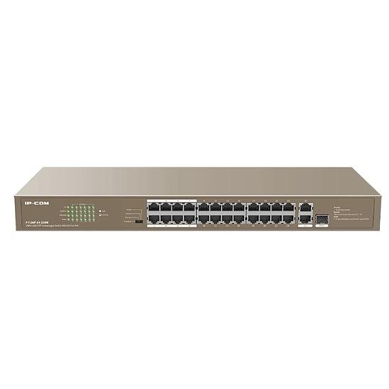 IP-COM F1126P-24-250W Коммутатор PoE неуправляемый 26-Ports 10/100 Mbps Base-TX + 1-Port 1000 Base-X SFP / 24-Ports PoE (PoE бюджет 230W) фото 1