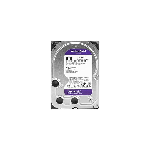 Жесткий диск WD Purple WD64PURZ, 6ТБ, HDD, SATA III, 3.5" фото 1