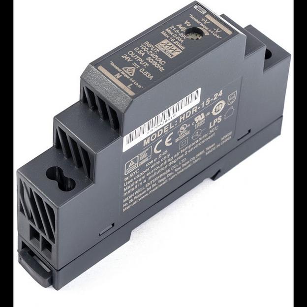 Сетевой адаптер DR-15-5, DIN рейка, 12Вт выход 5B/2.4A фото 2