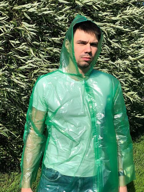 Плащ-дождевик с капюшоном ZRC длинный, плёнка фото 5