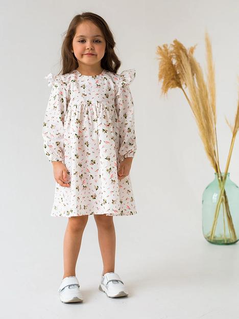 Платье MINI DI «Мия» ландыши на белом, арт.180/125 ОПТ фото 2