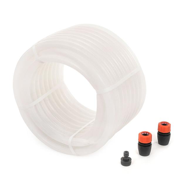 Шланг поливочный «Жук Люкс» 3/4" морозостойкий 3-х слойный прозрачный бухта 25 метров фото 1