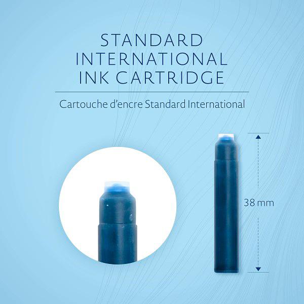 Картридж Waterman International 52012 (CWS0110950) синие чернила для ручек перьевых (6шт) фото 3